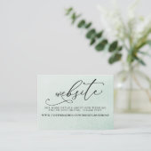 Succulents Greenery Wedding Website Visitekaartje (Staand voorkant)