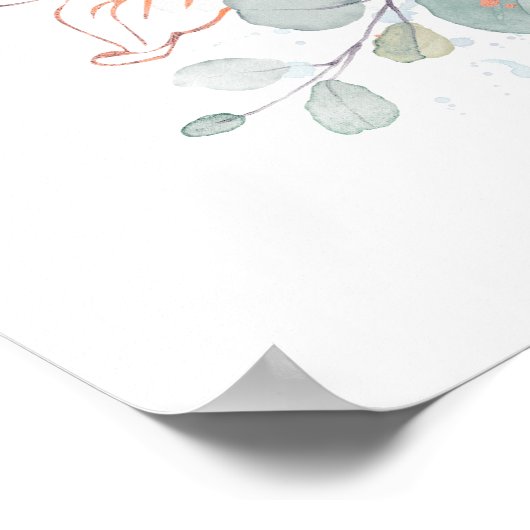 Succulents Greenery Wedding Welcome Poster (Hoek)