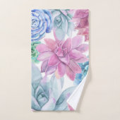 Succulents Modern Chic Fiesta Garden Floral White Bad Handdoek (Handdoek)