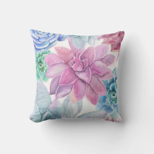 Succulents Modern Chic Fiesta Garden Floral White Kussen