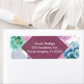 Succulents Modern Chic Marble Vrijgezellenfeest Fi Etiket (Insitu)