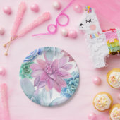 Succulents Modern Chic Marble Vrijgezellenfeest Fi Papieren Bordje (Feest)