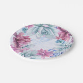 Succulents Modern Chic Marble Vrijgezellenfeest Fi Papieren Bordje (Gekanteld)