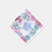 Succulents Modern Chic Marble Vrijgezellenfeest Fi Servet (Hoek)