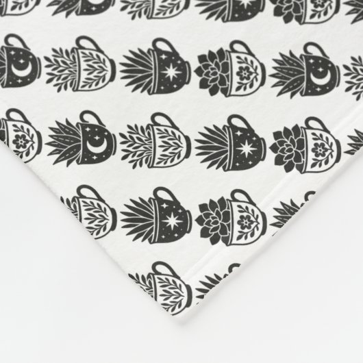 Succulents Mugs Fleece Deken (Hoek)