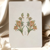 Succulents Nouveau Wedding Kaart