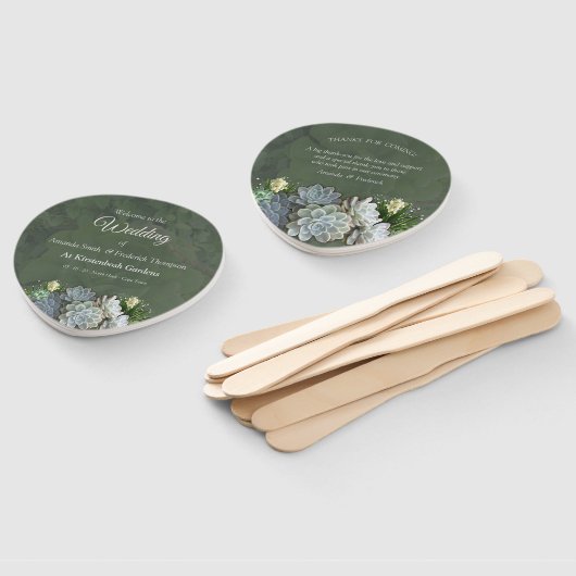 Succulents of Hues Bleek Blues Handwaaier (Niet-gemonteerd)