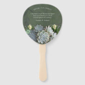 Succulents of Hues Bleek Blues Handwaaier (Achterkant)