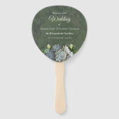 Succulents of Hues Bleek Blues Handwaaier (Voorkant)