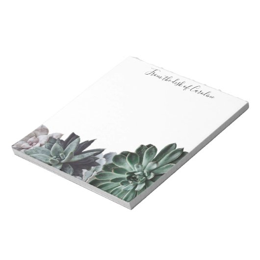 Succulents Personalized Notitieblok (Linkerzijde)