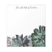 Succulents Personalized Notitieblok (Voorkant)
