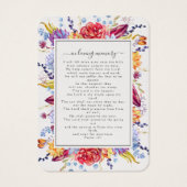 Succulents Photo Funeral Memorial Prayer Kaart (Achterkant)