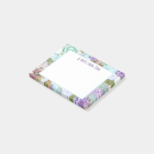 Succulents Post-it-notitiepad Post-it® Notes (Schuin)