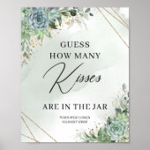 Succulents Raad hoeveel kussen er in de pot zitten Poster (Voorkant)