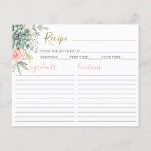 Succulents Recipe Kaart