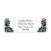 Succulents Return Address Label (Voorkant)