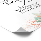 Succulents Roos Gold Greenery Mam-osa Bar Sign Poster (Hoek)