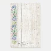 Succulents Row and Rustic Wood Wedding ID515 Post-it® Notes (Voorkant)