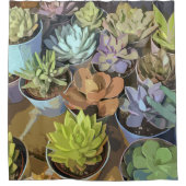 Succulents Shower Curtain Douchegordijn (Voorkant)