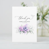 Succulents Silver Greenery Baby shower Hartelijk d Bedankkaart (Staand voorkant)