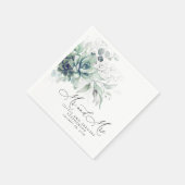Succulents Silver Greenery Elegant Boho Wedding Servet (Hoek)