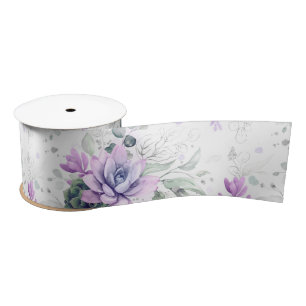 Succulents Silver Greenery Elegant Botanical Satijnen Lint