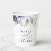 Succulents Silver Greenery Elegant Modern Wedding Papieren Bekers (Achterkant)