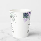 Succulents Silver Greenery Elegant Modern Wedding Papieren Bekers (Links)