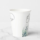 Succulents Silver Greenery laat de elegante modern Papieren Bekers (Rechts)