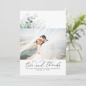 Succulents Silver Greenery Wedding Bedankt (Staand voorkant)