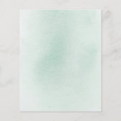 Succulents Silver Greenery Wedding Menu (Achterkant)