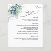 Succulents Silver Greenery Wedding Menu (Voorkant)