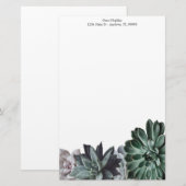 Succulents Specialized Stationery Briefpapier (Voorkant / Achterkant)