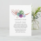 Succulents Virtual Wedding Reduced Guest List Aankondiging (Staand voorkant)