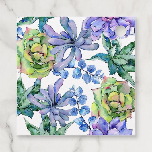 Succulents Wedding Bedankjes Labels (Achterkant)