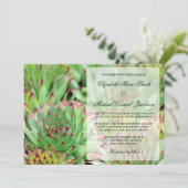 Succulents Wedding Invitation Kaart (Staand voorkant)