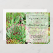 Succulents Wedding Invitation Kaart (Voorkant / Achterkant)