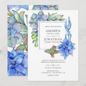 Succulents Wedding Kaart (Voorkant / Achterkant)