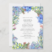 Succulents Wedding Kaart (Voorkant)
