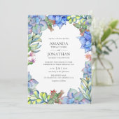 Succulents Wedding Kaart (Staand voorkant)