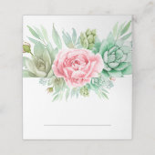 Succulents Wedding Plaatskaartje (Buitenkant ongevouwen)