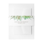 Succulents Wedding Uitnodigingen Wikkel (Voorkant Voorbeeld)