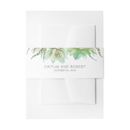 Succulents Wedding Uitnodigingen Wikkel