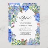 Succulents Wedding Update Kaart (Voorkant / Achterkant)