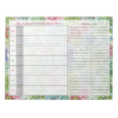 Succulents Weekly Personalized Notitieblok Menu Pl (Voorkant)