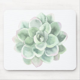 Succulosegroen Botanische Waterverf Elegant Muismat