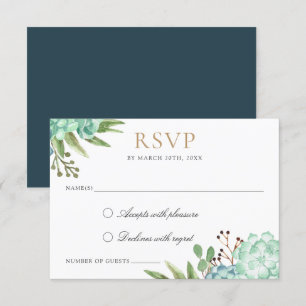 Succulosine Geometrisch Lijst RSVP Reageren Kaart