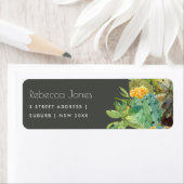 SUCCULT CACTUS FLORAL GARDEN WATERVERF ADRES ETIKET (Insitu)