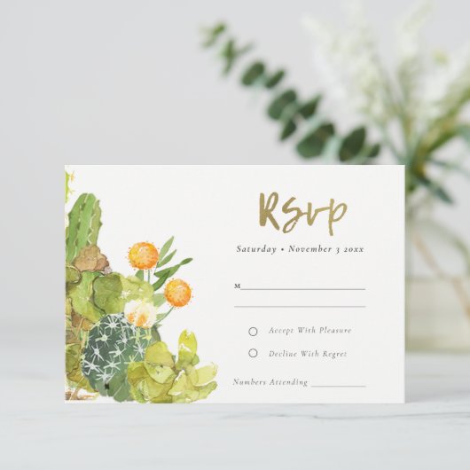 SUCCULT CACTUS FLORAL GARDEN WATERVERF RSVP (Staand voorkant)