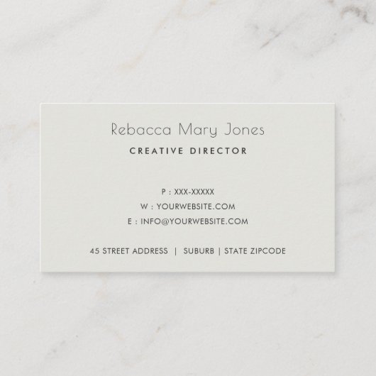 SUCCULT CACTUS FLORAL GARDEN WATERVERF VISITEKAARTJE (Achterkant)